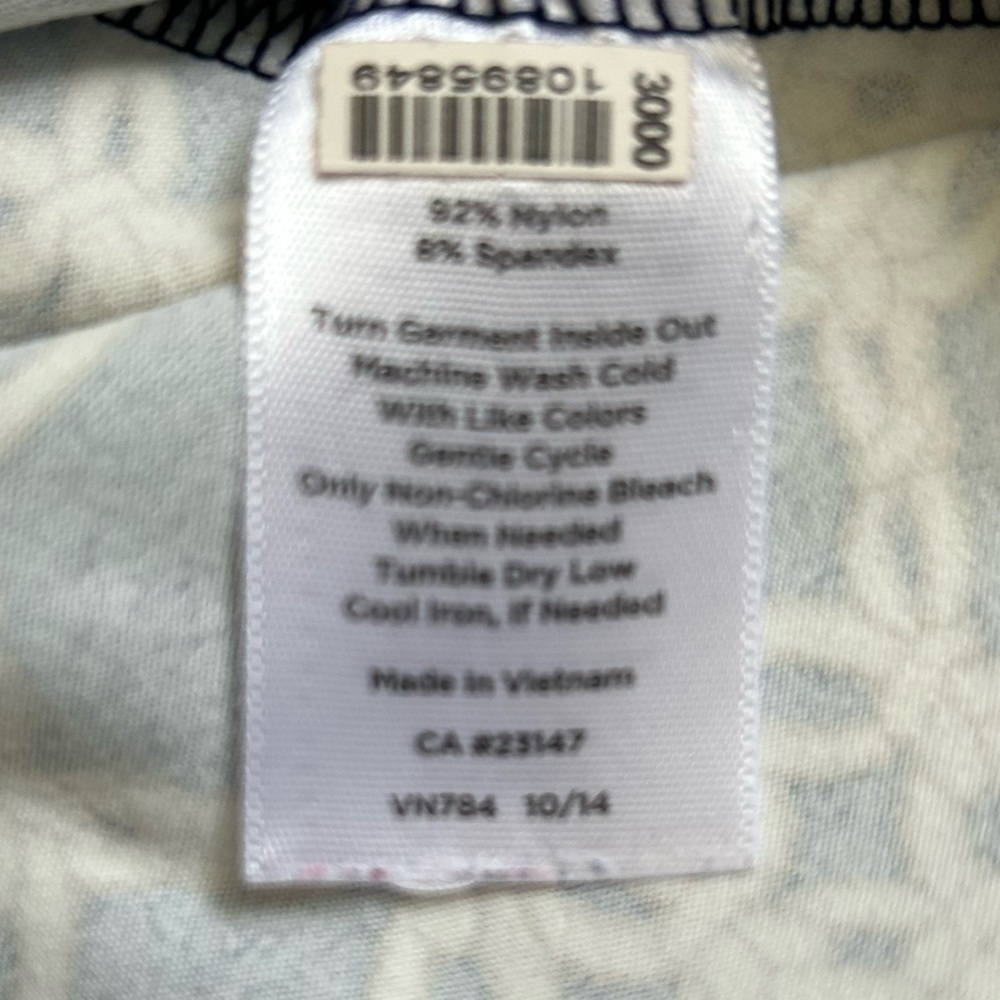 5/$25 Talbots Navy Blue Dress with Nautical Rope Like Pattern Size Small - Picture 6 of 9